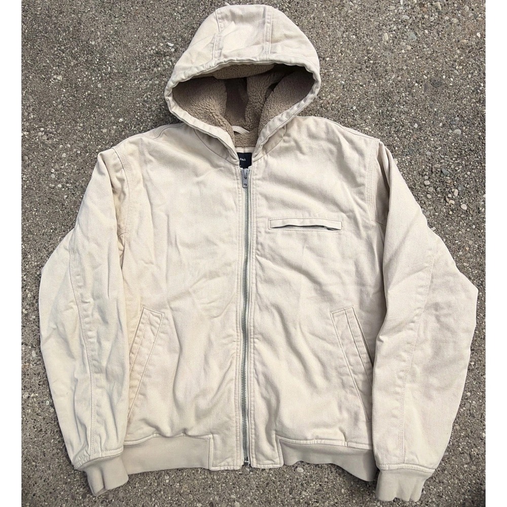 Abercrombie And Fitch Hooded Detroit Style Jacket Size Medium Sandstone